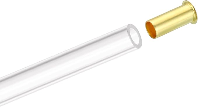 PATIKIL 4mm Tube OD Brass Compression Insert, 50 Pack Insert Tube Support Compression Sleeve Fitting Assortment Kit for Air Water Gas Hose