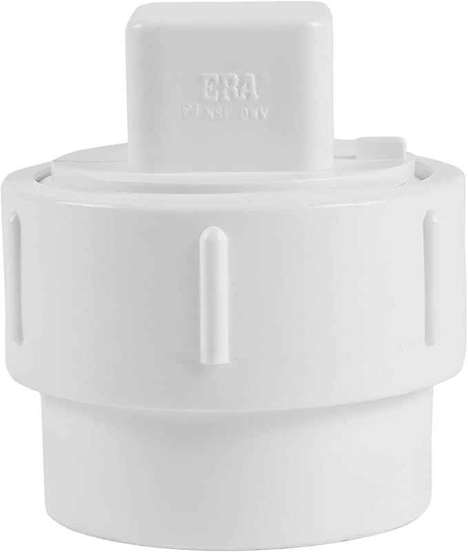 2-Pack EFIELD 4“ PVC DWV Fitting Cleanout Adapter w/C.O Plug (SPG x FPT)