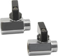 Brass Chrome Plating 1/2" NPT Male to 1/2" NPT Female Shut-Off Ball Valve for Water Fuel Air (Pack of 2)