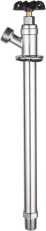 EFIELD 12-inch Frost Free Sillcock 1/2-inch Mip X 3/4 inch Hose Bibb, Chrome Plated Brass Body, 12 Inch Length,(SILLCOCK018)