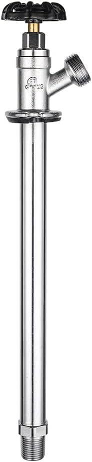 EFIELD 8-Inch Long Frost Free Sillcock 1/2 inch Mip x 3/4 inch Hose Bibb, Brass, Chrome Plated Brass Body,(SILLCOCK013)