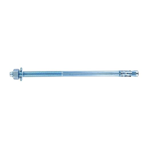Conquest 1/2" x 10" Zinc Plated Wedge Anchors (Box of 25) – High Performance Concrete Anchors – Rust Resistant Zinc Plating for Dry Interior Environments – Heavy Duty Fastener for Concrete