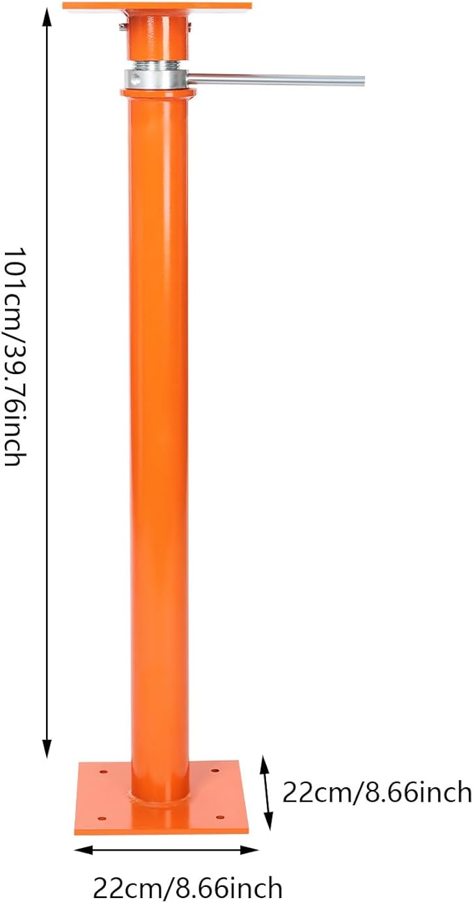 Adjustable Jacking Post, Jack Column Load-Bearing Capacity 12000 Lbs with 8.66 x 8.66 Inch Base Support Beam Basement Jack for Construction, Bridge Construction