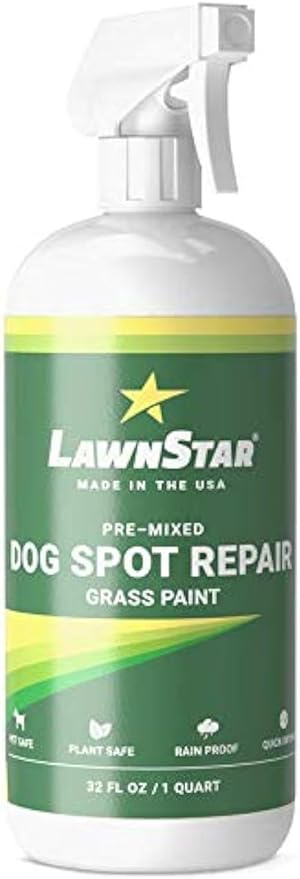 Dog Spot Repair Grass Paint, Pre-Mixed & Ready to Spray - Covers Brown Burn Patches on Lawn (32 fl oz)