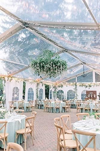 Covers & All Custom Clear Tarps Heavy Duty Waterproof Material, 18 oz Clear PVC Tearproof Tarpaulin, Available in Custom Sizes for Indoor & Outdoor Use