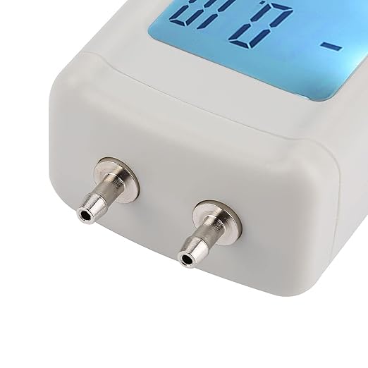 Digital Manometer, HT-1890 Handheld Differential Pressure Gauges with 11 Selectable Units Portable Air Pressure Meter for Testing