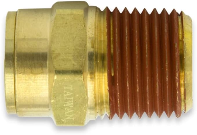 1/2" Push-in Air Brake x 1/4" NPTF Male Brass D.O.T Fitting | 31868-08-04