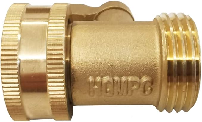 HQMPC Heavy Duty Brass Shut Off Valve Brass Water Hose Valve Garden Hose Connector 4Pcs
