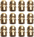 HQMPC Pex Fitting 1/2" Female Npt x 1/2" Straight Coupling Push Fit PEX Fittings Female, Push-to-Connect Copper, CPVC, No Pb Brass Plumbing Fittings (12, 1/2")