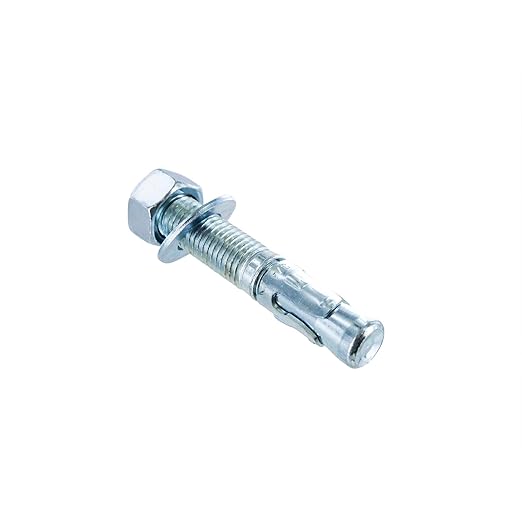 Conquest 3/4" x 4-3/4" Zinc Plated Wedge Anchors (Box of 10) – High Performance Concrete Anchors – Rust Resistant Zinc Plating for Dry Interior Environments – Heavy Duty Fastener for Concrete