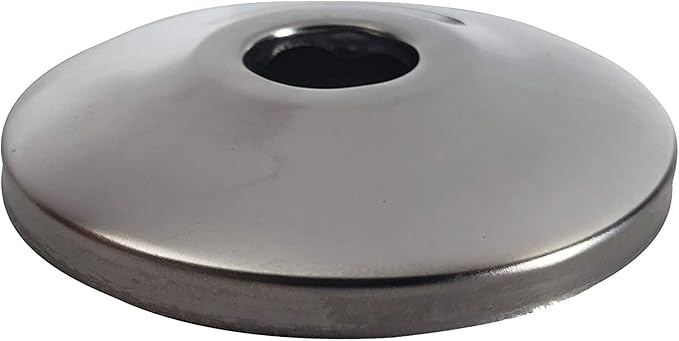 1/2" Chrome Plated Steel Escutcheon Flange Cover with Sure Grip for 1/2" Copper, PEX, and CPVC pipe wall covers [10 Pack]