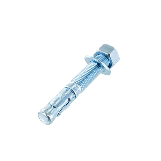 Conquest 3/4" x 5-1/2" Zinc Wedge Anchors (Box of 10) – High Performance Concrete Anchors – Rust Resistant Zinc Plating for Dry Interior Environments – Heavy Duty Fastener for Concrete