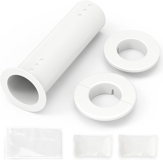 Mini Split Cover Wall Sleeve for Air Conditioner Line Set Covers with air Conditioning Filter Cotton for Outside Units AC Sleeve Through The Wall Pipe Accessories (11 inches Length)