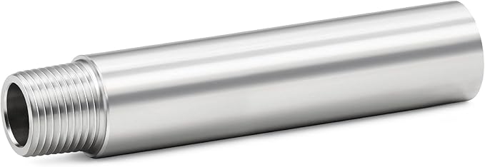 ChillWaves 304 Stainless Steel Pipe Fitting, Nipple Cast Pipe 3/4" NPT Male x 3/4" NPT Female Thread 4" Length(100MM)(1-PACK)