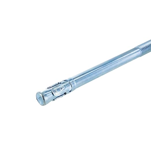 Conquest 5/8" x 10" Zinc Plated Wedge Anchors (Box of 10) - High Performance Concrete Anchors - Rust Resistant Zinc Plating for Dry Interior Environments - Heavy Duty Fastener for Concrete
