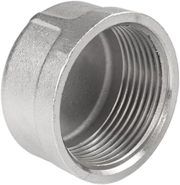 Stainless Steel 304 Cast Pipe Fitting, Round End Cap, 1/4" NPT Female (Pack of 5)