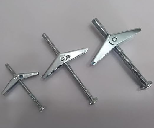Toggle Bolts Anchors and Screws kit - 60 Sets 1/8" Toggle Bolts and Butterfly Anchors Wing Set for Drywall Hanging Items on Drywall Wood Ceiling Hollow Wall Sheetrock (1/8" 60 Sets)