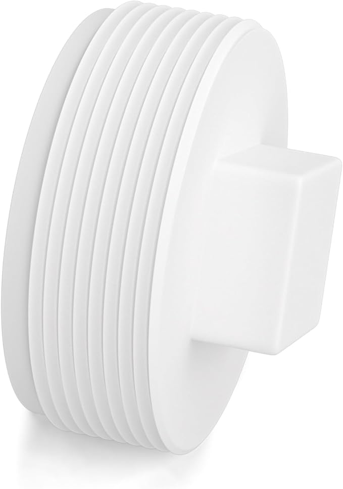 GASHER 10PCS PVC Cleanout Plug 1-1/2" NPT Male, End Cap Adaptor, Pipe Fitting Plug closing For Home or Industrial, Plumbing Water Line, Drainage Piping System