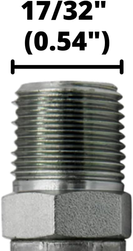 (10-Pack) MP-06-04 | 3/8" Hose x 1/4" NPTF Male Pipe Thread Hydraulic Hose End Crimp Fitting