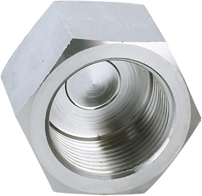 Stainless Steel 304 Forged Pipe Fitting, Hex End Cap, M24*1.5 Metric Thread Female, Class 3000 (Pack of 1)