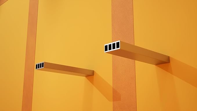 Floating Shower Bench Kit with Orange Waterproof Board - Original Shower Bench Bracket, Bath Bench Seat Bathroom Décor, Bathroom Accessories (10X72)