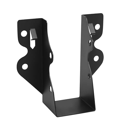 24 Pcs 2"x 4" Joist Hanger,Q235B Steel Black Powder Coated Face Mount Joist Hangers ,Hurricane Ties for Rafters,Tie Brackets for Floor Deck and Ceiling Joists