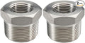 Beduan Stainless Steel Reducer Hex Bushing, 1" Male NPT to 1/8" Female NPT, Reducing Cast Pipe Adapter Fitting(Pack of 2)