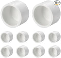 25 Pcs 1/2" PVC External End Cap Fitting, SCH40 Furniture Grade PVC Pipe Plug Adapter, Pipe Cover Fittings for DIY Project, Irrigation System, Plumbing Framework, Garden Structures