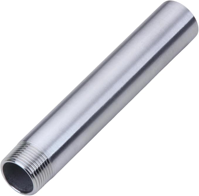CONSTELLAR 304 Stainless Steel Pipe Fitting - 3/4" NPT Male x 3/4" NPT Female Threaded Thickened Pipe Wall, 150mm (6 inch) Length Heavy Nipple Seamless Pipe (1 Pcs)