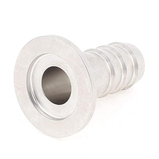2 Pack Tri-Clamp to 0.5" Hose Barbed Adapter 304 Stainless Steel Hose Barb Pipe Fitting Transition Fitting (KF16)