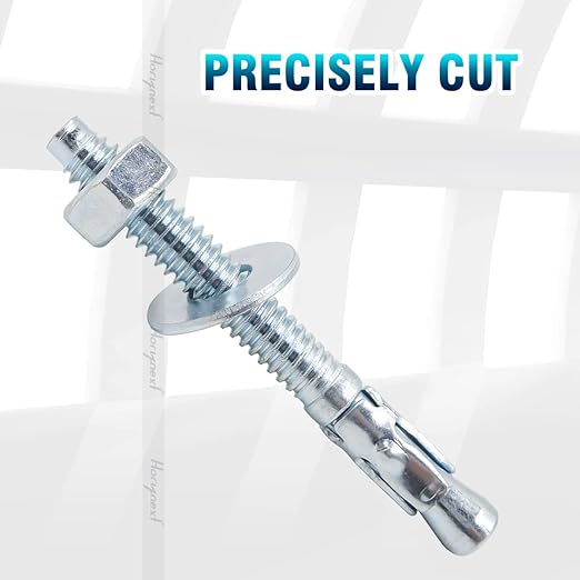 1/4" x 2-1/4" Wedge Anchor, for Cement and Concrete only, zinc-Plated Carbon Steel Screws and lag Bolts （30 pcs