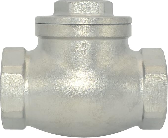 VARMHUS Stainless Steel SS316 Swing Check Valve,NPT Female x Female Thread,WOG 200 PSI PN16 CF8M (1-1/4")