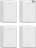 Mid-Size Blank Wall Plates 1-Gang 4.89" x 3.12" blank Switch Outlet Electrical Cover Plate Unbreakable Thermoplastic Faceplate for Light Receptacle Outlet Switch, White (20 Pack)