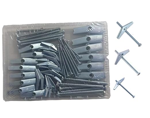 Toggle Bolts Anchors and Screws kit - 30 Sets Mixed Heavy Duty Butterfly Toggle Bolts and Wing Set for Hanging Heavy Items on Drywall Wood Ceiling Hollow Sheetrock(1/8-1/4-3/16 Mix 30sets)
