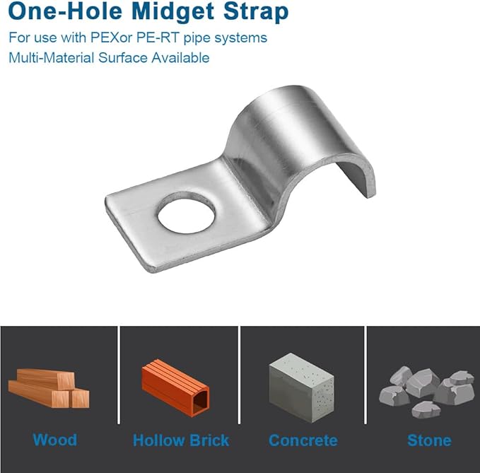 One-Hole Unilateral Pipe Clamps Conduit Fitting Clips Saddle Clamps Instrument Line/Wire/Gas Pipe Cable Clamp Fixed Clips | OD 5/16" | 30 Pcs