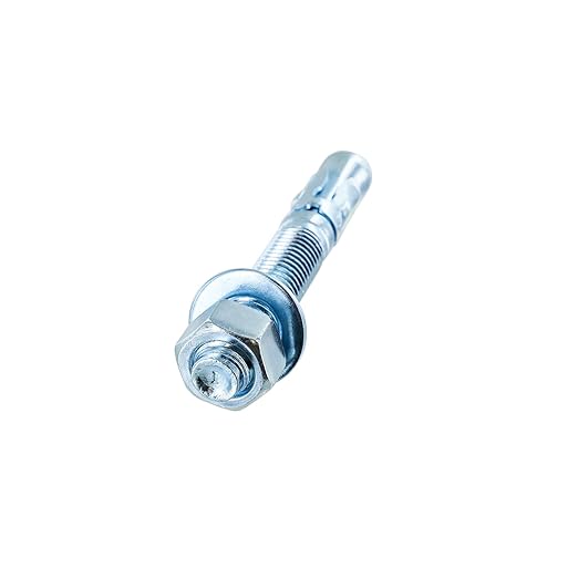 Conquest 3/4" x 5-1/2" Zinc Wedge Anchors (Box of 10) – High Performance Concrete Anchors – Rust Resistant Zinc Plating for Dry Interior Environments – Heavy Duty Fastener for Concrete