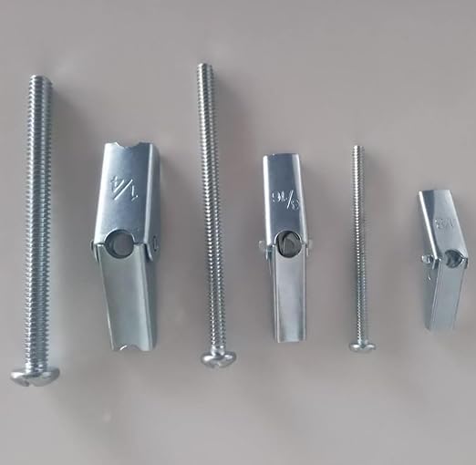 Toggle Bolts Anchors and Screws kit - 60 Sets 1/8" Toggle Bolts and Butterfly Anchors Wing Set for Drywall Hanging Items on Drywall Wood Ceiling Hollow Wall Sheetrock (1/8" 60 Sets)