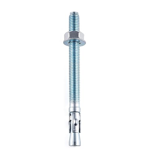 30 Pcs M10x100mm Zinc-Coated Wedge Anchors with Brick Anchors Perfect for Heavy Duty Drywall & Asphalt Anchors Installation