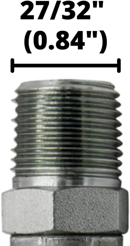 (10-Pack) MP-04-08 | 1/4" Hose x 1/2" NPTF Male Pipe Thread Hydraulic Hose End Crimp Fitting
