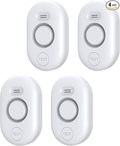 Water Leak Detector Sensor Alarm: Home Water Flooding Monitor Smart Sink Overflow Monitoring Adjustable Wet Moisture Alert Pipe Leakage Drip Detection Warning for Basement Floor 4Pack