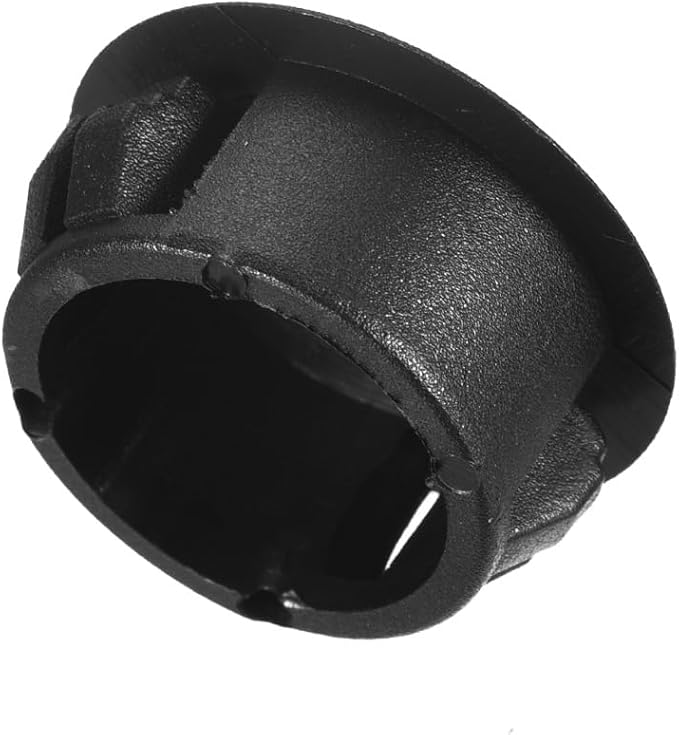 uxcell 31/32" Plastic Hole Plugs, 36Pcs Flush Type Panel Round Snap in Fastener Knockout Locking Plugs for Furniture Insert End Caps Panels, Black