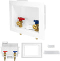 2-PACK GUOFIS Washing Machine Outlet Box, PEX Laundry Washer Box with Central and Side Drain Design(1/2"PEX Crimp Connection Inlet X 3/4"MHT Outlet)(WM002-2Pack)