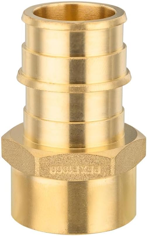 (Pack of 100) EFIELD Pex A Full Flow Expansion Brass Fittings 1 inch x 3/4 inch Female NPT Adapter, ASTM F1960 For Pex-A Tubing Pipe Only,(PEX1960136-100PCS)