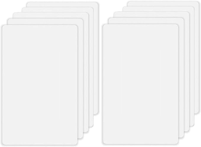 Screwless Blank Wall Plates 1-Gang Blank Switch Outlet Electrical Cover Plate Unbreakable Thermoplastic Faceplate for Decorative Receptacle Outlet Switch, White (10 Pack)