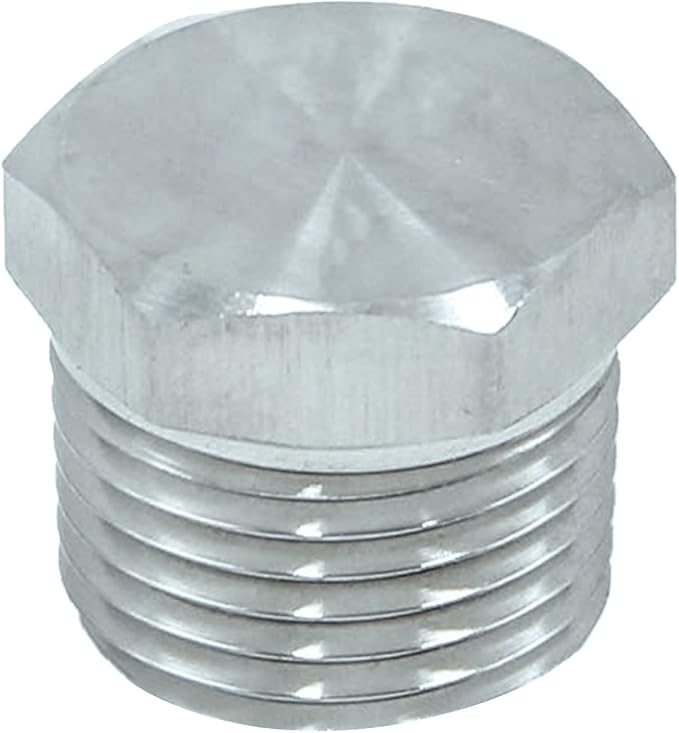 HFS(R) Hex End Plug 1/2" NPT Male, Stainless Steel 304 Pipe Fitting Hex Head, Pack of 10
