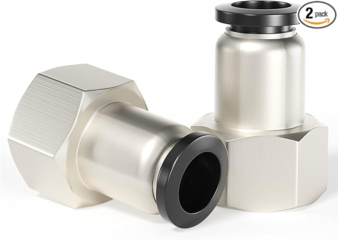 TAILONZ PNEUMATIC Female Straight 5/16 Inch Tube OD x 1/8 Inch NPT Thread Push to Connect Fittings PCF-5/16-N1(Pack of 2)