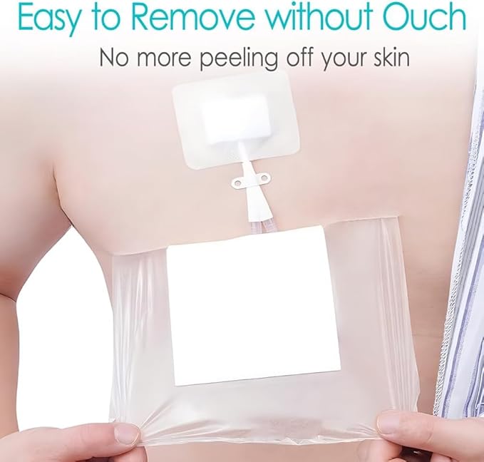 12"x12" Waterproof Shower Cover Incision Bandages for Large Wound with No Glue On The Center Adhesive Transparent Shower Protector Post Surgical Water Barrier Guard Pack of 14