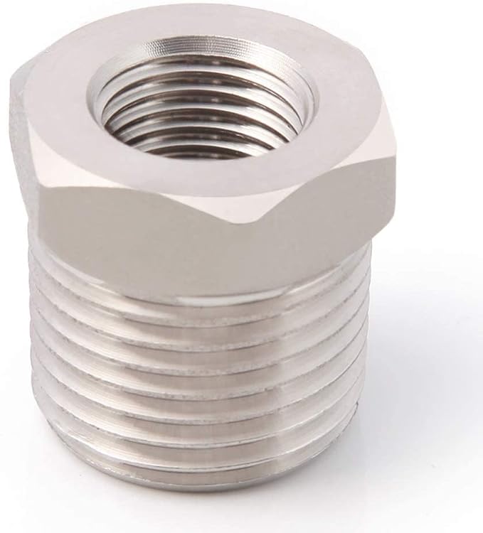 Stainless Reducer Bushing NPT 1" Male to 1/4" Female Reducing Hex Pipe Fitting