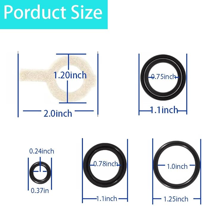 30623 Seal Kit Replacement Fit For Cat Pump Model 30 31 34 35 310 340 350 310B 310S 310W 340S 340B 340W 350 350S 350B 350W Models, 5 Frame Plunger Pumps 2PACK