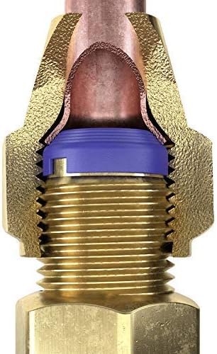 1/2” - 10 Pack - FS08-10PK - SAE Flare Seal Fitting - Refrigeration, HVAC, Ductless, Schrader Valve or Mini Split Applications (1/2", 10 Pack)